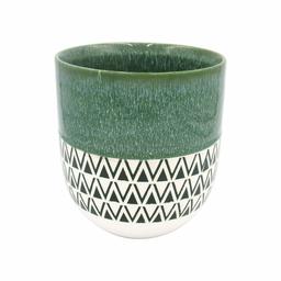 Amazon Brand – Stone & Beam Mid-Century Two-Toned Planter, 8.46