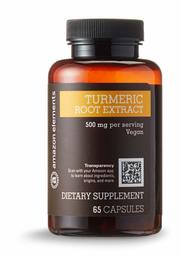 Amazon Elements Turmeric Root Extract 500 mg, 65 Capsules, 2 month supply