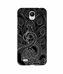 Amazon Brand - Solimo Designer Peacock Feather Pattern 3D Printed Hard Back Case Mobile Cover for Vivo Y21L