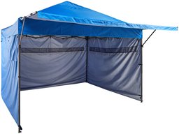 AmazonBasics Pop-Up Gazebo with Side Walls, 3 x 3 m, Blue