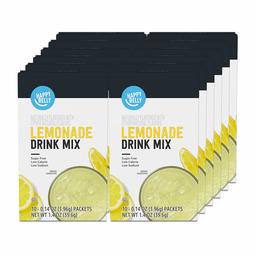 Amazon Brand - Solimo Lemonade Drink Mix Singles, (12 count) - 120 total packets