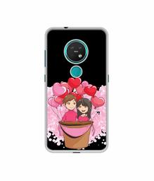 Amazon Brand - Solimo Designer Boy and Girl UV Printed Soft Back Case Mobile Cover for Nokia 7.2