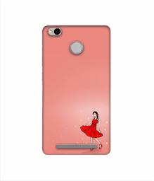 Amazon Brand - Solimo Designer Red Dress Lady 3D Printed Hard Back Case Mobile Cover for Xiaomi Redmi 3S Prime