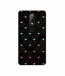 Amazon Brand - Solimo Designer Heart Texture 3D Printed Hard Back Case Mobile Cover for Nokia 6.1 Plus