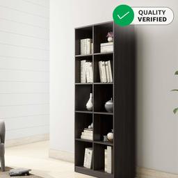 Amazon Brand - Solimo Aquilla Engineered Wood Tall 5-Tier Bookcase (Wenge Finish)