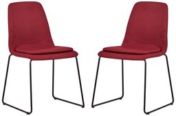 Amazon Brand – Rivet Brianna Mid-Century 2-Pack Removable Cushion Chairs, 34.2