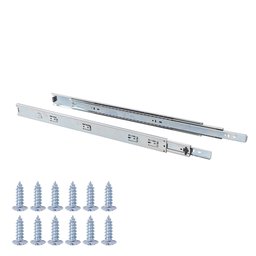 AmazonBasics Ball Bearing Drawer Slides, Nickel Plated-Steel, Set of 2 22 Inch 0