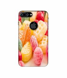 Amazon Brand - Solimo Designer Color Candies 3D Printed Hard Back Case Mobile Cover for Apple iPhone 7 Plus (Logo Cut)