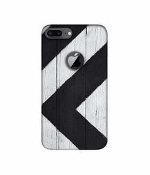 Amazon Brand - Solimo Designer Black Paint Texture on Wood 3D Printed Hard Back Case Mobile Cover for Apple iPhone 8 Plus (with Logo Cut)