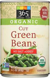 365 Everyday Value, Organic Cut Green Beans, No Salt Added, 14.5 oz