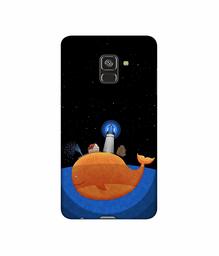 Amazon Brand - Solimo Designer Whale 3D Printed Hard Back Case Mobile Cover for Samsung Galaxy A8 Plus