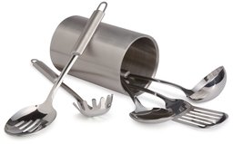 Pinzon 6 piece 18/8 Stainless-Steel Tool Set with Canister Holder