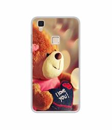 Amazon Brand - Solimo Designer Teddy Bear UV Printed Soft Back Case Mobile Cover for Vivo V3