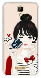 Amazon Brand - Solimo Designer Multicolor Girl Smile Design Printed Soft Back Case Mobile Cover for Gionee P7 Max