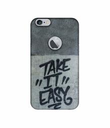 Amazon Brand - Solimo Designer Take It Easy UV Printed Soft Back Case Mobile Cover for Apple iPhone 6 Plus / 6S Plus (Logo Cut)