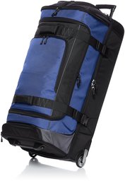 AmazonBasics Ripstop Wheeled Duffel, Blue