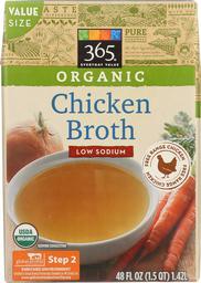 365 Everyday Value, Organic Low Sodium Chicken Broth, 48 fl oz