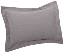 Pinzon Ivy Matelasse Cotton Sham, King, Dove Grey