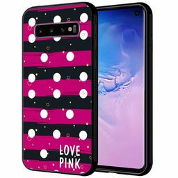 Amazon Brand - Solimo Designer Love Pink Printed Hard Back Case Mobile Cover for Samsung Galaxy S10 (D1195)