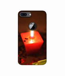 Amazon Brand - Solimo Designer Candle Light 3D Printed Hard Back Case Mobile Cover for Apple iPhone 8 Plus (with Logo Cut)