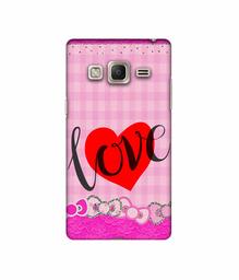 Amazon Brand - Solimo Designer Love Print On Cloth Pattern 3D Printed Hard Back Case Mobile Cover for Samsung Z3