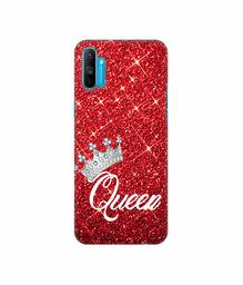 Amazon Brand - Solimo Designer Queen On Red Glitter 3D Printed Hard Back Case Mobile Cover for Realme C3