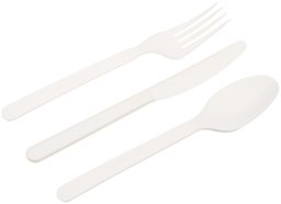 AmazonBasics Compostable Plastic Cutlery Kits - 250-Pack