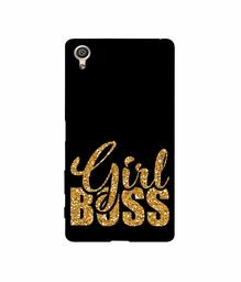 Amazon Brand - Solimo Designer Sparkle Girl Boss 3D Printed Hard Back Case Mobile Cover for Sony Xperia X