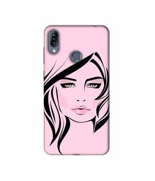 Amazon Brand - Solimo Designer Pink Lady Pattern 3D Printed Hard Back Case Mobile Cover for Asus Zenfone Max (M2) ZB633KL