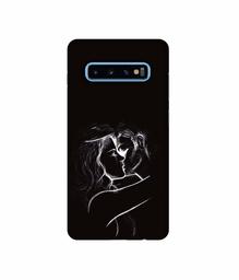 Amazon Brand - Solimo Designer Kissing Couple 3D Printed Hard Back Case Mobile Cover for Samsung Galaxy S10 Plus