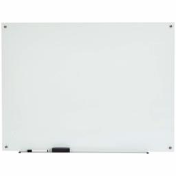 AmazonBasics – torr torkbar whiteboard av glas, vit, magnetisk, 1,21 x 0,91 m