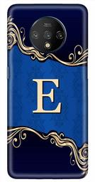 Amazon Brand - Solimo Designer Blue Pattern Alphabet-E 3D Printed Hard Back Case Mobile Cover for OnePlus 7T