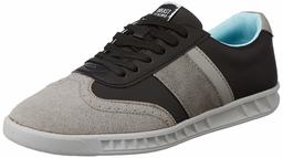 Amazon Brand - Inkast Denim Co. Men's Black/Grey PU Sneakers-9 UK (43 EU) (10 US) (AZ-IK-031)