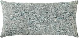 Amazon Brand – Ravenna Home Classic Paisley Throw Pillow - 24 x 12 Inch, Aqua