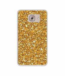 Amazon Brand - Solimo Designer Golden Sparkle UV Printed Soft Back Case Mobile Cover for Samsung Galaxy J7 Max