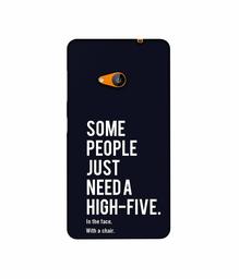 Amazon Brand - Solimo Designer High-Five 3D Printed Hard Back Case Mobile Cover for Microsoft Lumia 535