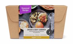 Amazon Meal Kits, Chicken & Gravy Sandwich with Roasted Brussels Sprouts, Serves 2