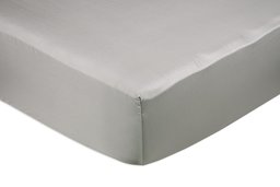 AmazonBasics 400TC Cotton Sateen Wrinkle Free Fitted Sheet, Grey