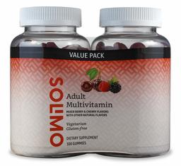 Amazon Brand - Solimo Adult Multivitamin, 150 Gummies, 75-Day Supply (Pack of 2)