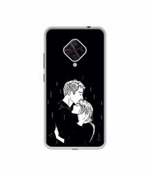 Amazon Brand - Solimo Designer Couples Standing in Rain UV Printed Soft Back Case Mobile Cover for Vivo S1 Pro