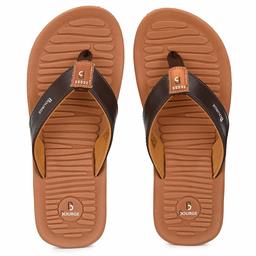 Bourge Men's Canton-17 Tan Flip Flops-6 UK (40 EU) (7 US) (Canton-17-06)