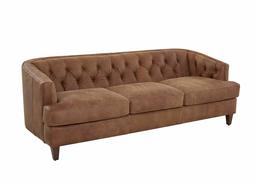 Amazon Brand – Stone & Beam Leila Tufted Leather Sofa Couch, 88