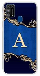 Amazon Brand - Solimo Designer Multicolor Blue Pattern Alphabet-A Printed Soft Back Case Mobile Cover for Samsung Galaxy M31