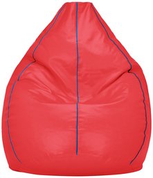 Amazon Brand - Solimo XXL Bean Bag Cover (Pink with Blue Piping)