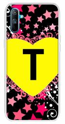 Amazon Brand - Solimo Designer Multicolor Heart Pattern Alphabet-T Printed Soft Back Case Mobile Cover for Realme C3