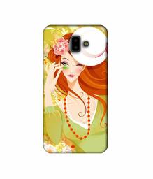 Amazon Brand - Solimo Designer Lady with Hat 3D Printed Hard Back Case Mobile Cover for Samsung Galaxy J6 Plus