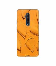 Amazon Brand - Solimo Designer Yellow Texture Wall 3D Printed Hard Back Case Mobile Cover for OnePlus 7T Pro