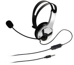 AmazonBasics Casque de jeu avec microphone pour PlayStation 4 - Câble de 1,21 m, argent