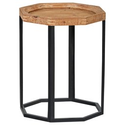 Amazon Brand – Stone & Beam Arie Rustic Octagonal End Table or Stand - 17.3