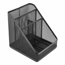 UMI. by Amazon Organizer Scrivania Porta Penne Per Scrivania Metallo Portapenne da Forniture Per Casa E Ufficio con 5 Scomparti Nero